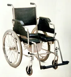 ویلچر حمام المینیومی با قابلیت قرار گیری بر روی توالت فرنگی  - Bathroom wheelchair